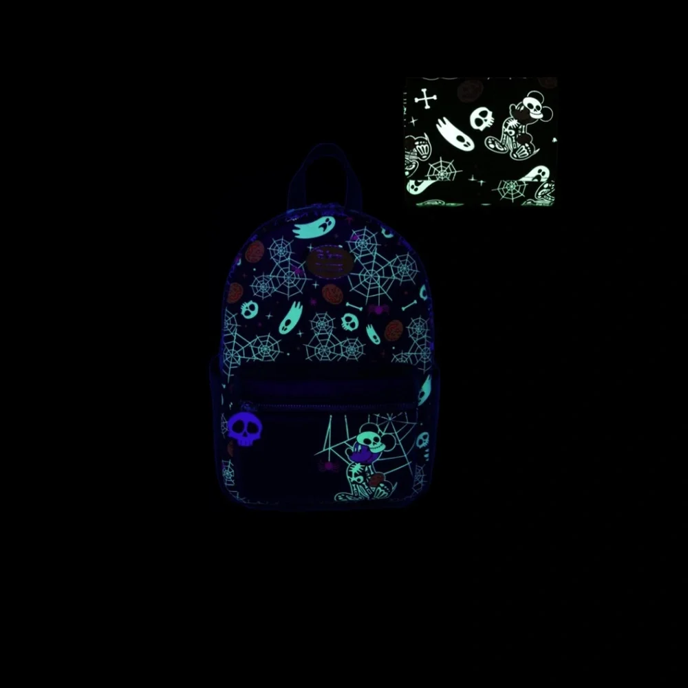 Her‎ Universe Disney Mickey Mouse Halloween Skeleton Glow-In-The-Dark Backpack